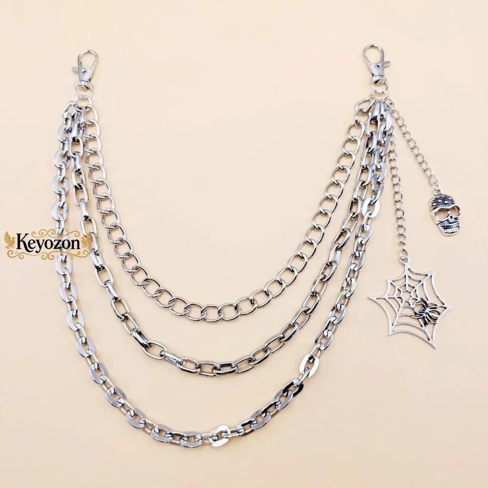 Стильная винтажная металлическая цепочка на талию для женщин Молния серебряный