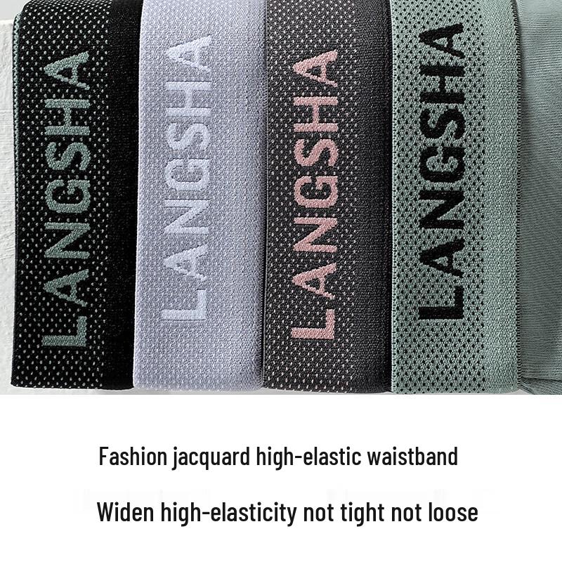 Lonsa Men's 5A Antibacterial Breathable Triangle Briefs 4-Pack