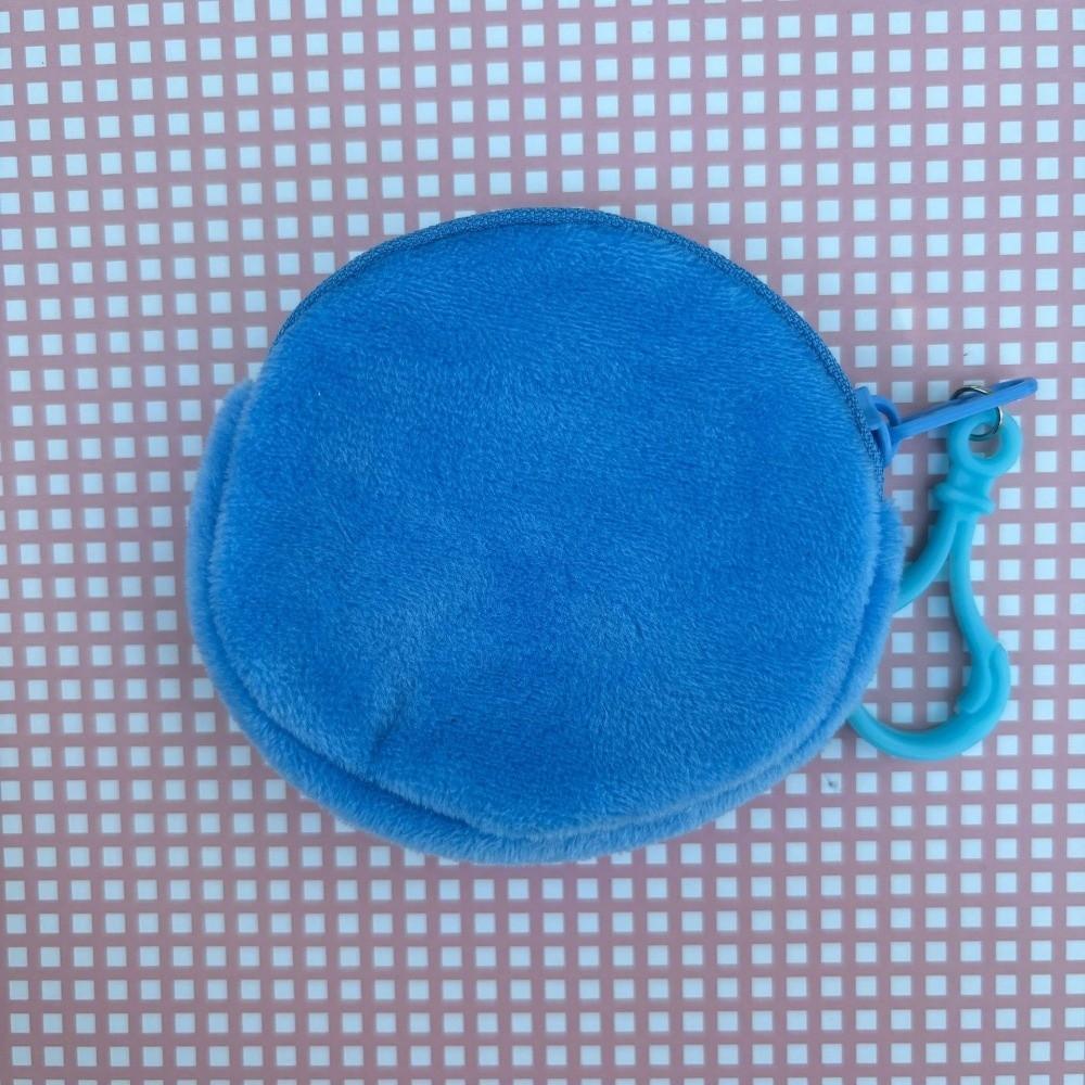 Round Shape ID Card Bag Solid Color Keychain Wallet Fashion Coin Purse  Gift
