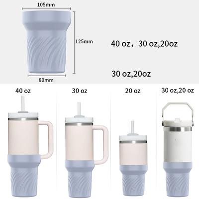 Mehrfarbige Silikonbecher-Schutzhülle Aufbewahrung Vakuumflasche kompatibel für Stanley 40oz rutschfest kratzfest