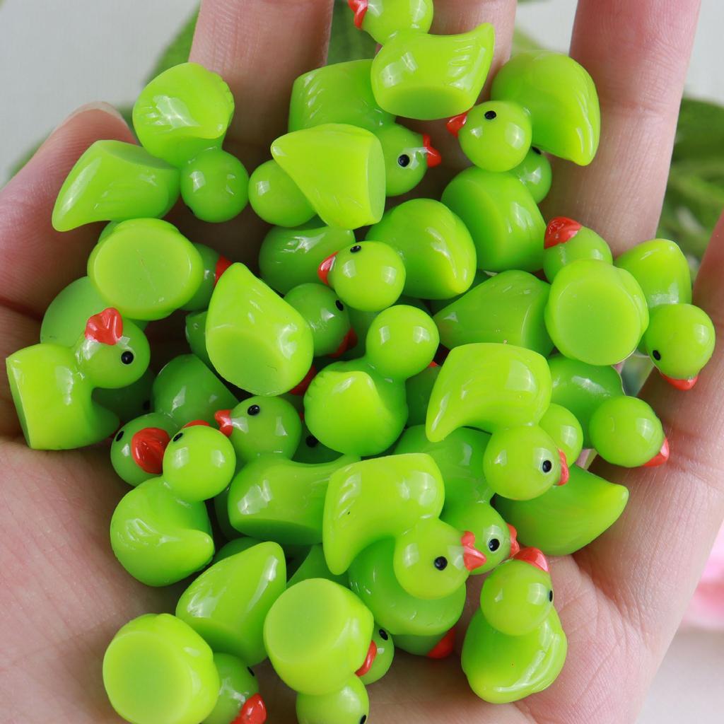 Colorful Duck Macaron DIY Resin Miniatures for Moss Landscaping