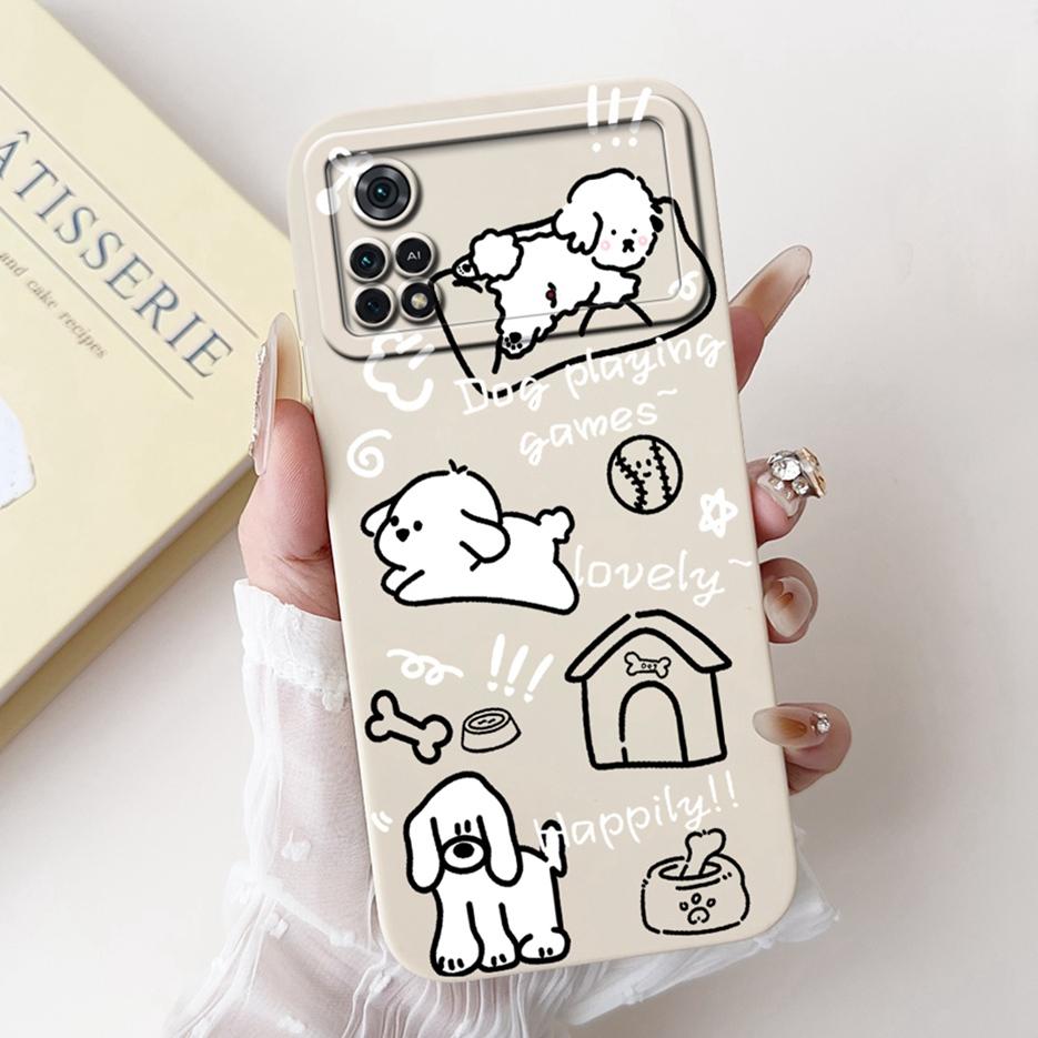 For Xiaomi Poco M4 Pro 4G Case PocoM4 5G Cute Panda Cartoon Cover Soft TPU Phone Case For Xiaomi Poco X4 Pro PocoM4 Pro 5G Shell