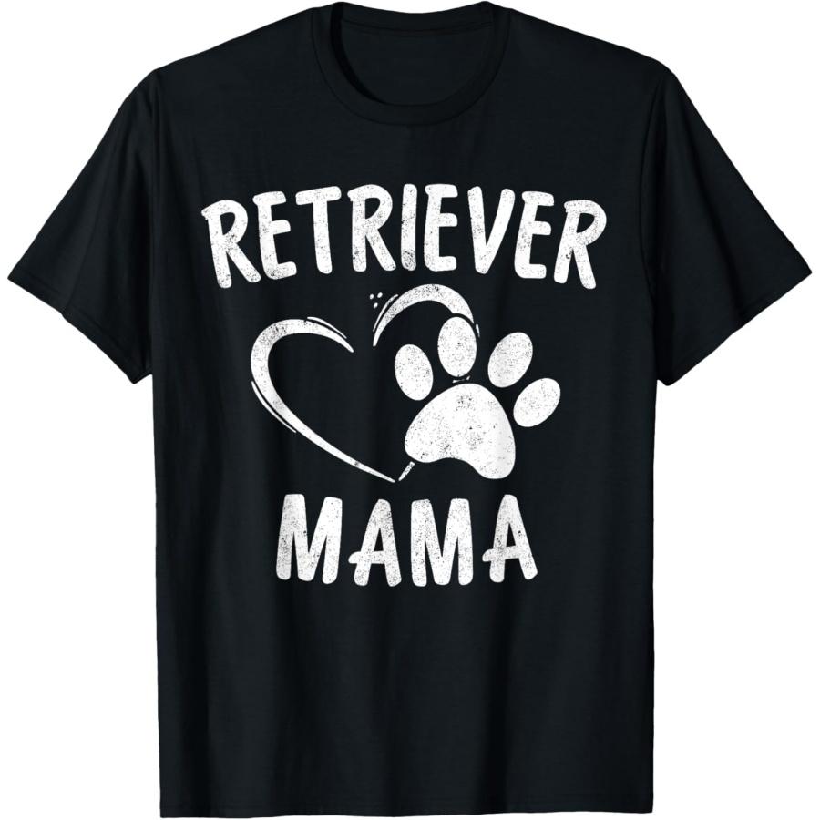 

Подарок для мамы ретривера Черная Золотистая Одежда для мамы собаки Апортирующая футболка XXXXXL чёрный