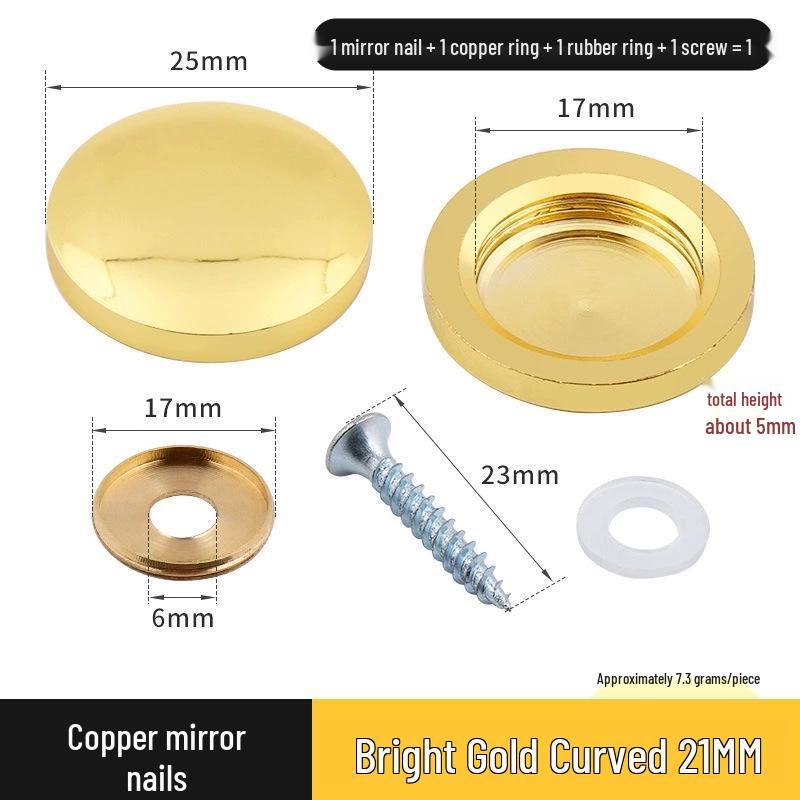 Copricerchio Specchio Rameo per Coperture Decorative