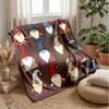 Festive Gnome Collection Theme Blanket Lightweight Warm Flannel Blanket Decorative Throw Blanket for Home Decoration