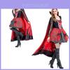 Enchanting Halloween Vampire Queen Costume For Women Featuring Luxurious Cloak And Skirt