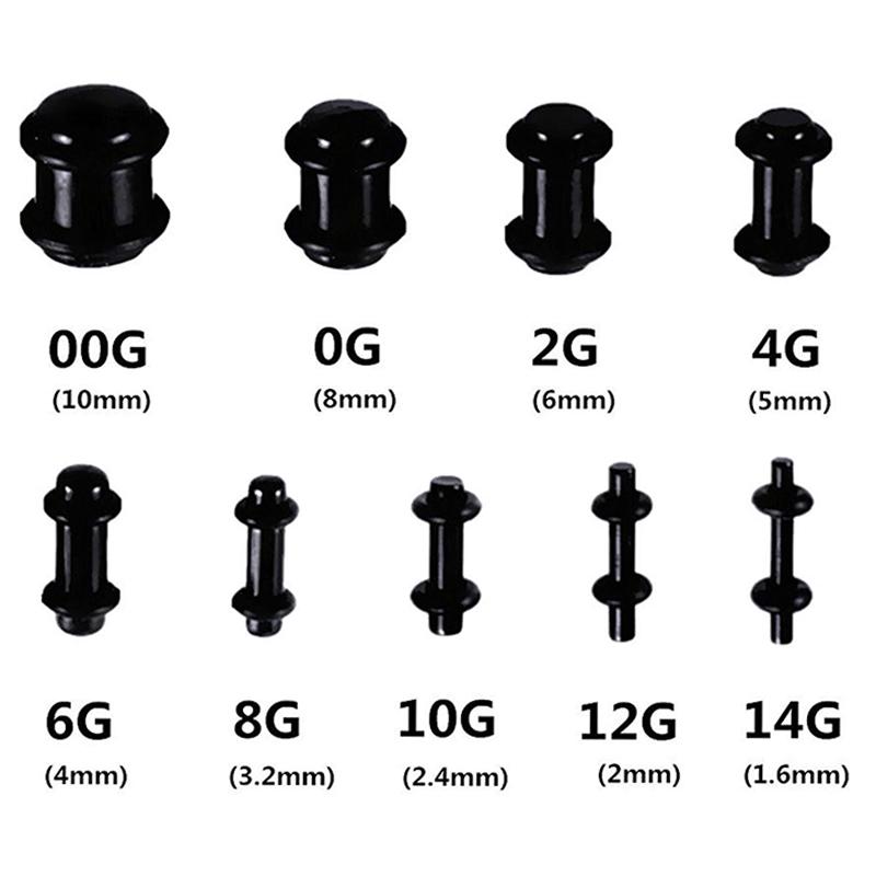 36Pcs Acrylic Ear Gauge Stretching Kit Tapers Flesh Tunnels Plug Body Piercing