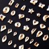 1440 Glas Diamanten mit flachem Boden Gold Champagner Speziell geformte Nageldiamanten DIY Tragematerial für Nägel Nagel Speziell geformte Diamanten Zubehör