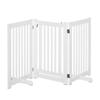Freestanding Dog Gate, Foldable Pet Fence, Indoor Barrier, Stair Gate with Support Feet, 155 X 76 Cm, White