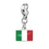Silver Flag Pendant For Women Men DIY Making Flag Charm Bracelet Accessories Jewelry Neckalce