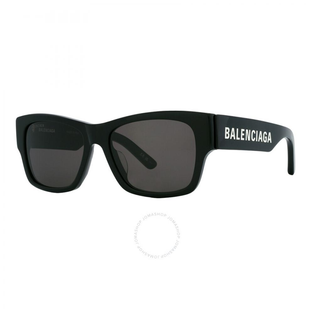 Balenciaga Grey Square Unisex Sunglasses Bb0262sa 001 56