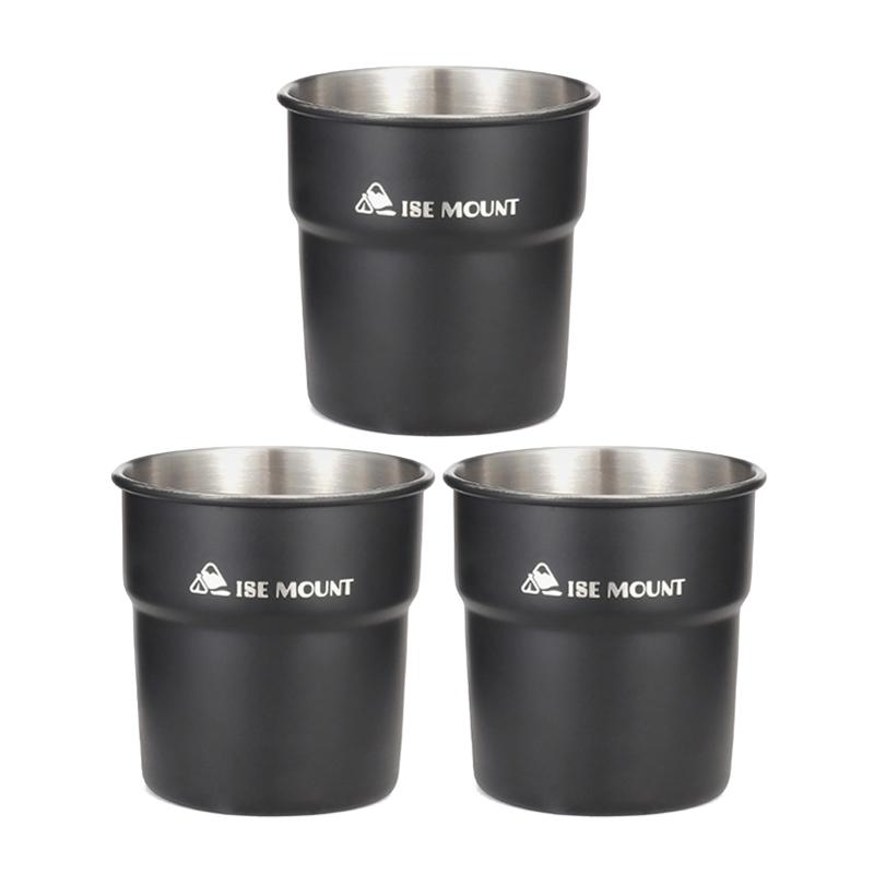 300ml Beer Wine Cups Portable Stainless Steel Tableware Tea Coffee Milk Beer Mug Stackable Camping Water Cup for Travel Hiking