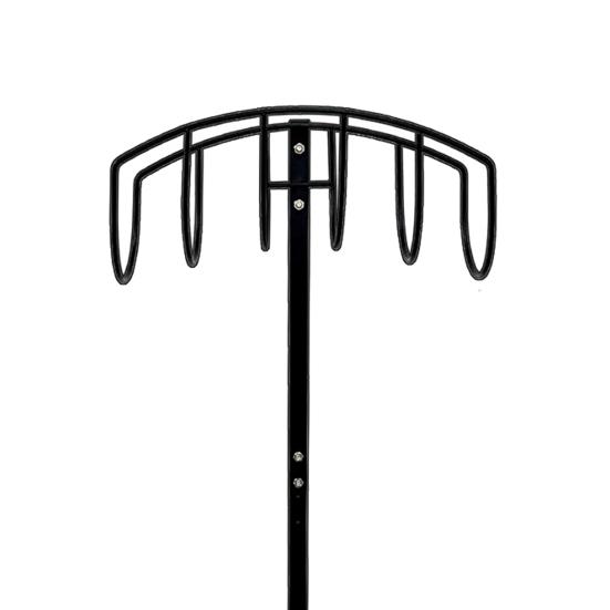 Gartenschlauchhalter mit 4 Spikes, robuster Metallständer für den Außenbereich, abnehmbare Schlauchtrommel