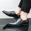 Large Size Men's Shoes New Casual Leather Shoes Men's Fashion Business Dress Shoes Trend British Style Pointed Leather Shoes Men
