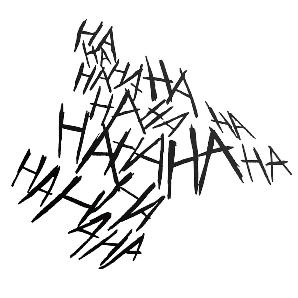 HAHAHA Helmaufkleber Neuheit Joker Hahaha Aufkleber Lustige Graffiti Autoaufkleber Wasserdichte Aufkleber für Wasserflaschen