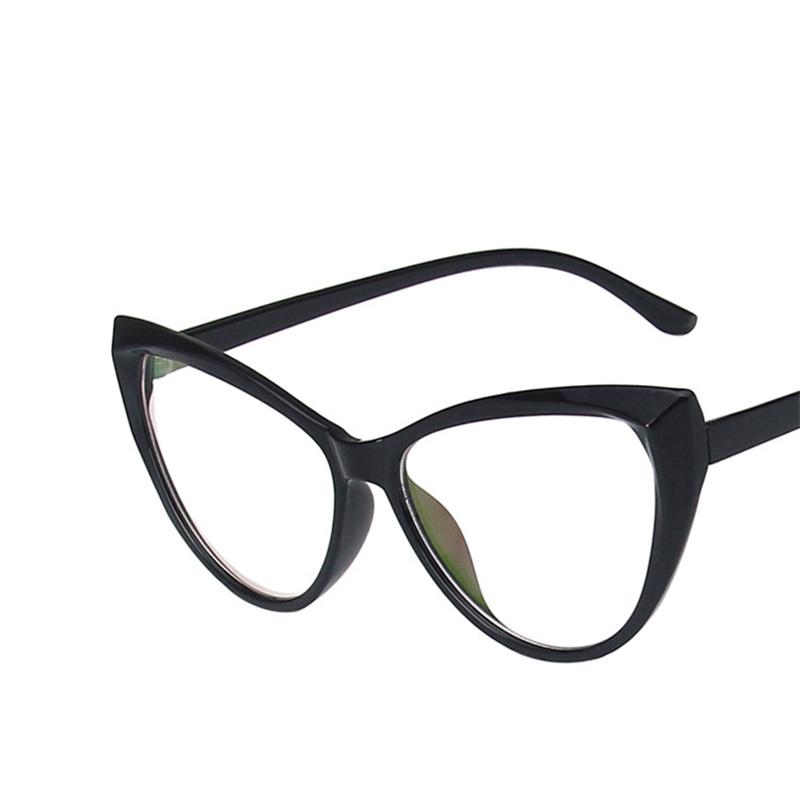 New Retro Cat Eye Glasses Frame Women Brand Vintage Trend Anti-Blue Light Glasses Transparent Frame Myopia Eyeglasses