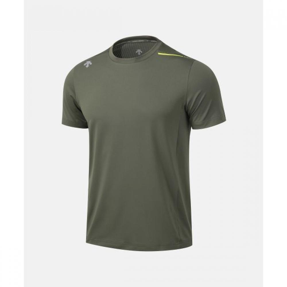 

Футболка с коротким рукавом DescenTe Running Ventilation цвета хаки KHK0KHAKI/100