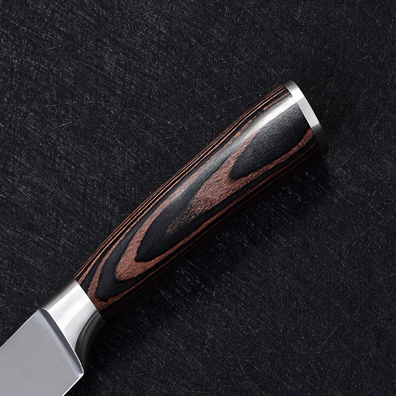 Edelstahl 7cr17 Hackmesser mit farbigem Holzgriff Fisch Roh Sushi Koch Filetiermesser Kochen Schneiden