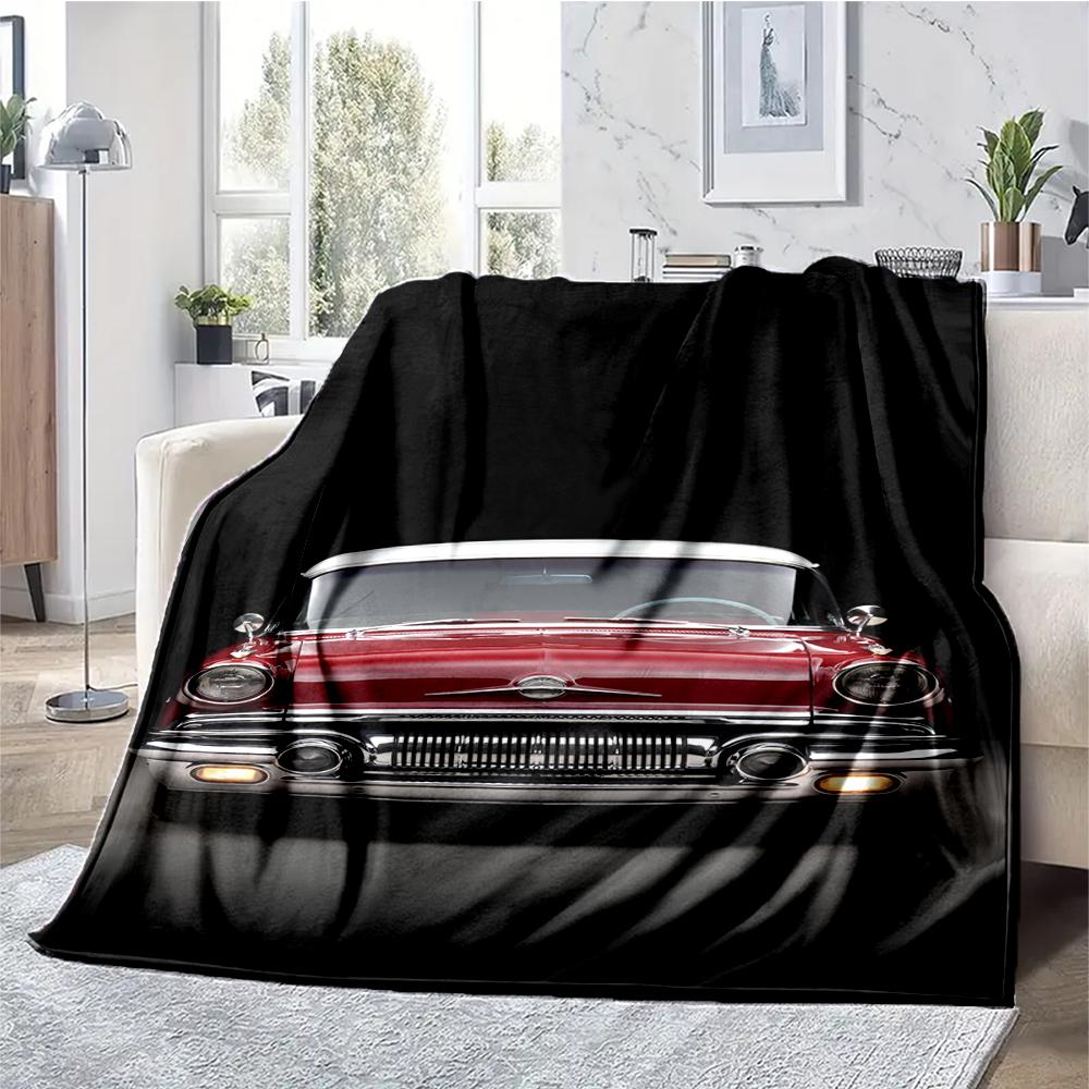 Pontiac Theme Printed Blanket - Perfect for Couch, Bed, Travel & Outdoor Use | Machine Washable, Cozy & Durable.