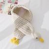 Handcrafts Cartoon Knit Scarf Cute Duck Designs Soft Woolen Scarves Wrap for Kids and Teens Winter Cozy Warm Neck Warmer