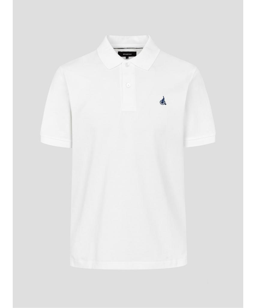 Binpolmen [Essential] Pique Collar Neck Short Sleeve T-Shirt White