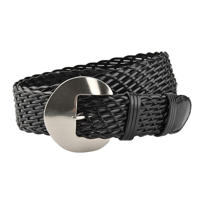 Ethnic Style Retro Woven Belt for Girls Bohemian Decorative Skirt Belt Leather Bran Paper Fashionable Waist Seal for Women