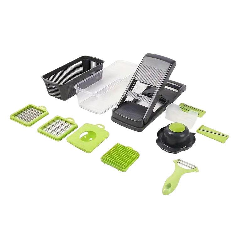 Hot Selling 16 In 1 Multifunctional Vegetable Chopper Container Stainless Steel Kitchen Accessory Durable for Home Use