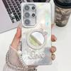 Suitable for Samsung S25 Ultra Tin Foil Pattern IMD Mobile Phone Case Bracelet S24 Flash Powder Lens Film A56 Crown Mirror