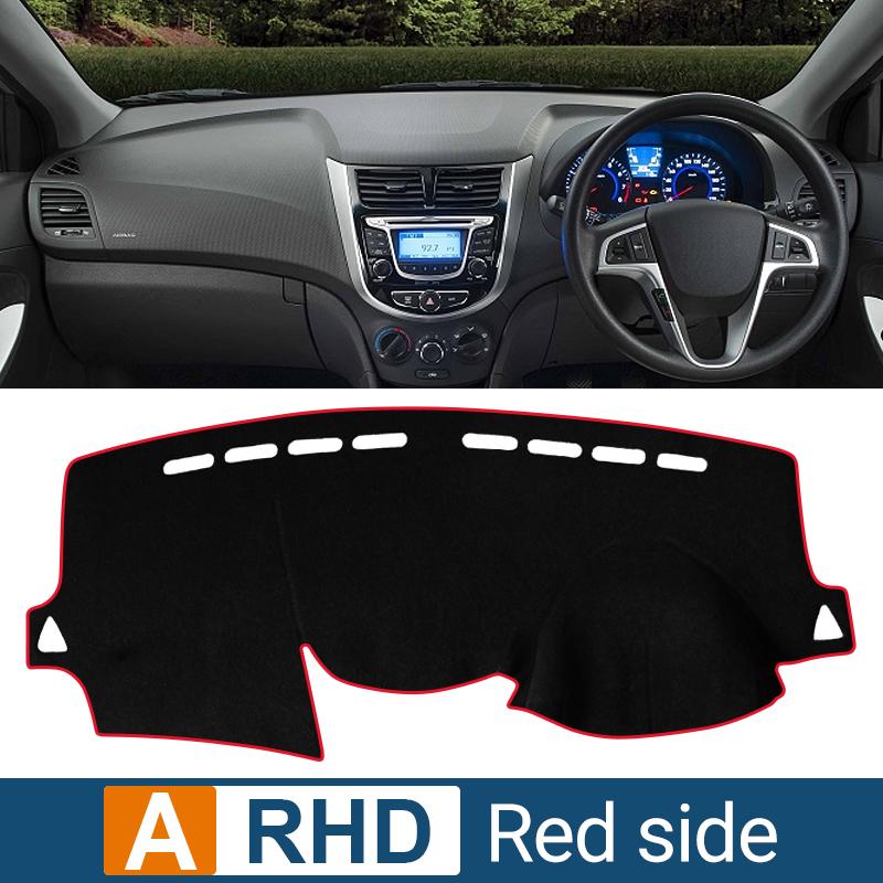 

Чехол на приборную панель автомобиля, защитный коврик от ультрафиолетового излучения, нескользящий коврик для Hyundai Solaris Accent RB 2010 2011 2012 2013 2014 2015 2016