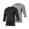 Men's Quick-Dry Three-Quarter Sleeve Basketball T-Shirt - Loose, European & American Style for Summer Outdoor Sports