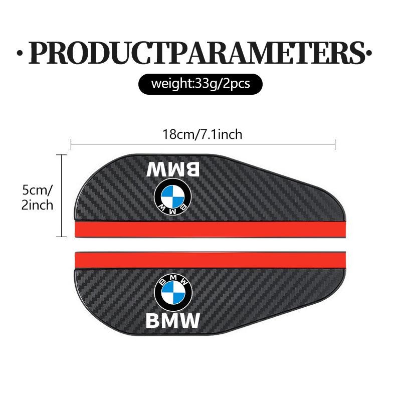2pcs Car Rearview Mirror Rain Carbon Fiber Protector Stickers For BMW Performance X1 M3 M6 F01 F02 E34 E36 E60 F10 F20 X6