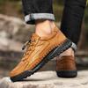 New Walking Shoes Men Non-Slip Leather Treking Footwear Leisure Lace Up Mens Casual Shoes Outdoor Male Sneakers Hiking Shoes
