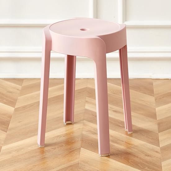 6Pcs Plastic Stool Stackable Portable Round Nesting Stools 330lbs Load Bearing Backless Bar Stool Seating for Home Classroom Outdoor