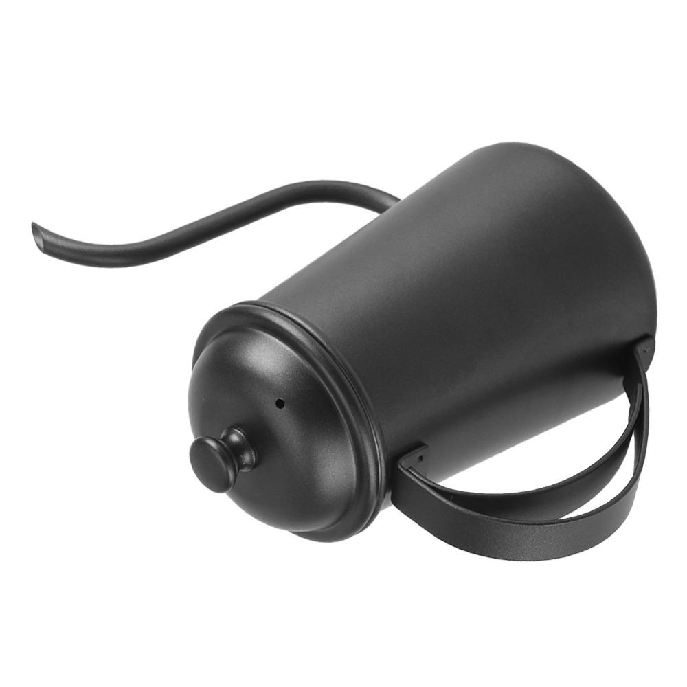 650ML Capacity Coffee Drip Pot Black Color Stainless Steel Kettle Home Brewing Kettle  Home Use