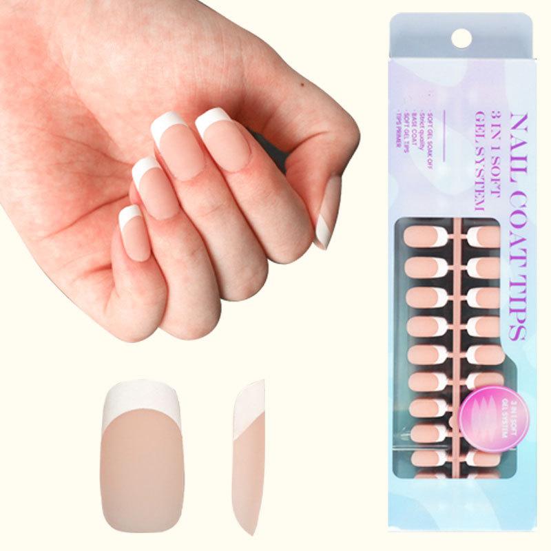 

Hot Sale Wearing Nail Patch Prefabricated French Nail Art False Nail Nail Sticker Nail Art Patch