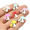 20pcs Enamel Mushroom Charms Pendant 19x19mm Alloy Metal DIY Jewelry Making Accessories for Earring Bracelet Necklace Finding
