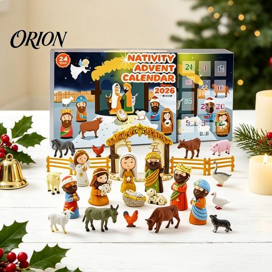 Nativity Advent Calendar 2026, Christmas Countdown Box for Kids, 24 Day Decorations Kids Religious Scene Figurines Boys Girls, Collectible Holiday Toy