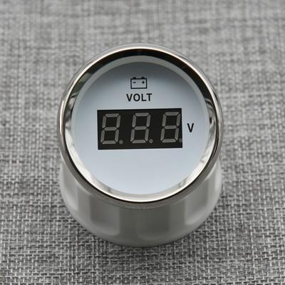 מד מתח 52 מ"מ מד מתח ימי 8-32V מד מתח אוטומטי סירת מתח אוניברסלית רכב עם תאורה אחורית אדומה 12V 24V