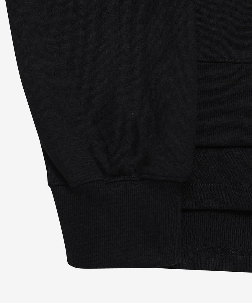 NOIRER Cut-Out Layered Sweatshirt (Black)