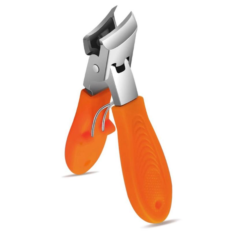 Professionelle schräge Nagelknipser Weite Kieferöffnung Anti-Spritz-Nagelknipser Edelstahl Zehennagelzange Maniküre-Werkzeuge