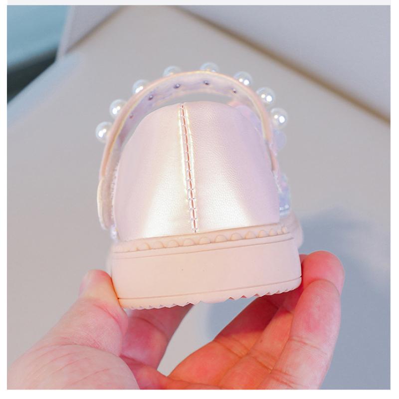 Girls Princess Crystal Shoes Spring Summer 2025 New Casual Rhinestone Soft Bottom Girls Performance Single Shoes