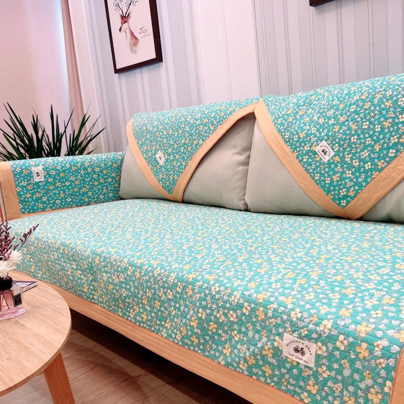 

Маленькое свежее диванное полотенце из чистого хлопка, минималистичный современный комбинированный чехол для диванной подушки, всесезонная универсальная ткань из хлопка 100x100cm