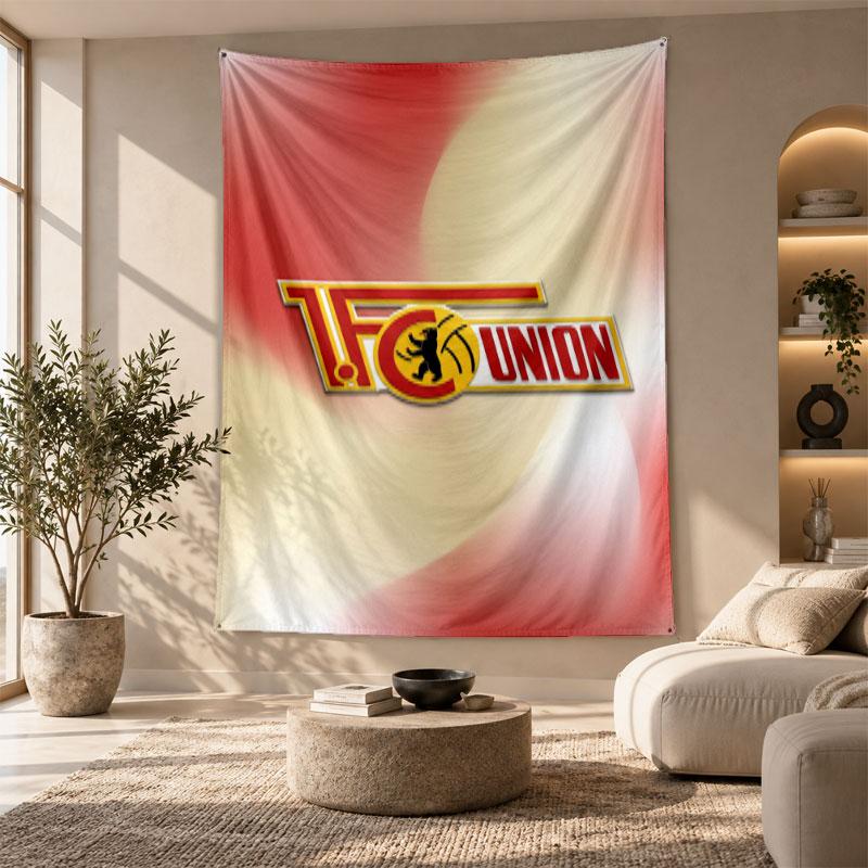 Decorative Tapestry,Union Berlin FC Printed Wall Art, Lightweight Wall Hanging For Bedroom Background