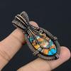 Spiny Oyster Handmade Gemstone Pendant, 999 Copper Wire Wrapped Pendant Designer Jewelry, For Anniversary Gift