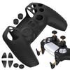 XBERSTAR Ergonomic Silicone Cover Case for PS5 DualSense Edge DualSense Edge Soft Rubber Protective Skin for Wireless Controller with Thumb Grip Caps