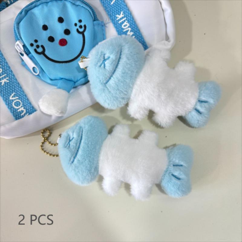 1/2 Pcs Cute Cartoon Funny Fish Bone Plush Doll Stuffed Toys Keychain Bag Pendants Creative Backpack Hanging Ornaments Kids Gift