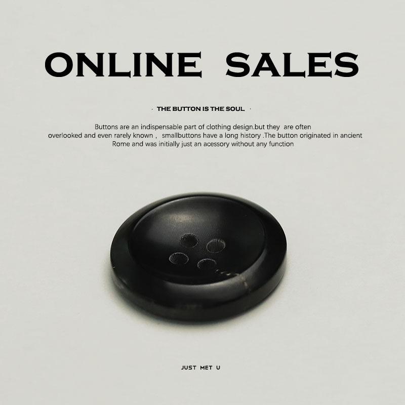 Real Horn Four-Eye Button Blazer Men'S And Women'S Clothing Buttons High-Quality Coat Trench Coat Jewelry Accessories Buttons