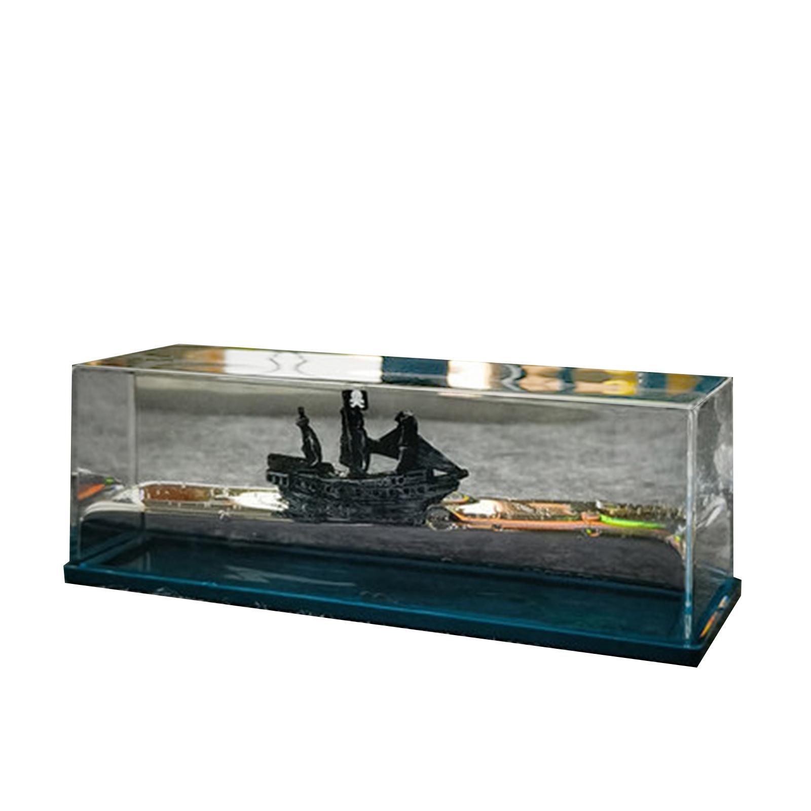 

Украшение для автомобиля Плавающая жидкая круизная лодка темно-синяя лодка орнамент для салона автомобиля приборная панель для домашнего рабочего стола акриловый декор чёрный