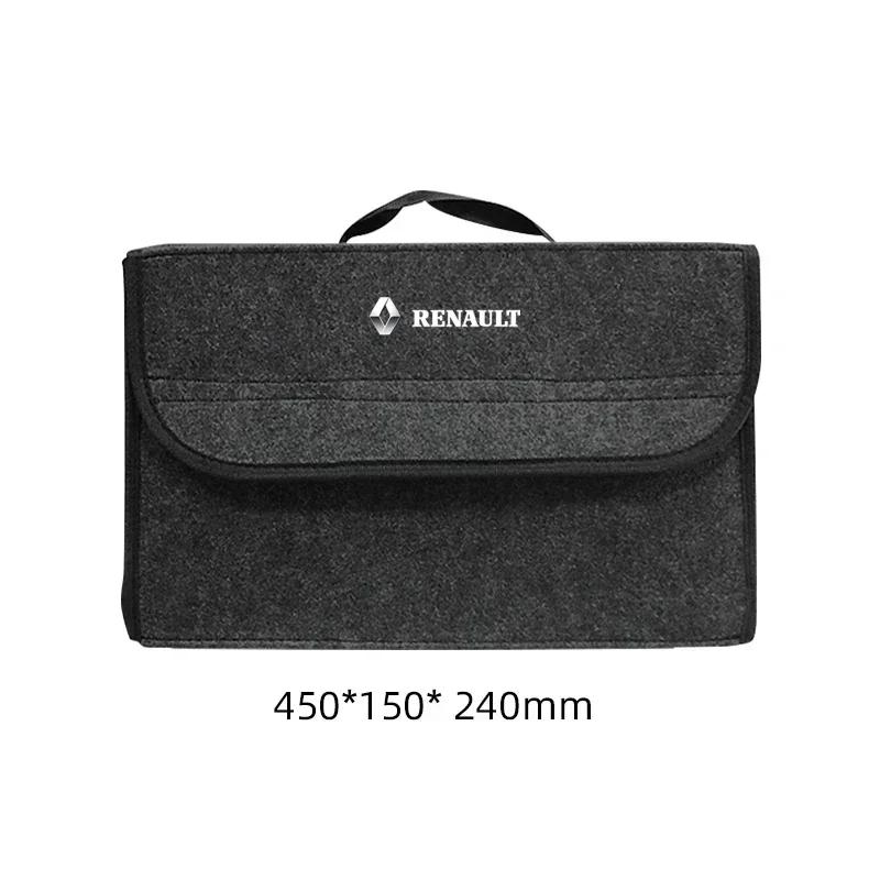 2026 Hot For Renault Hub Caps Felt Car Trunk Bag Folding Storage Non Slip Organizer Tool Case For Renault Clio Captur Megane 2 K
