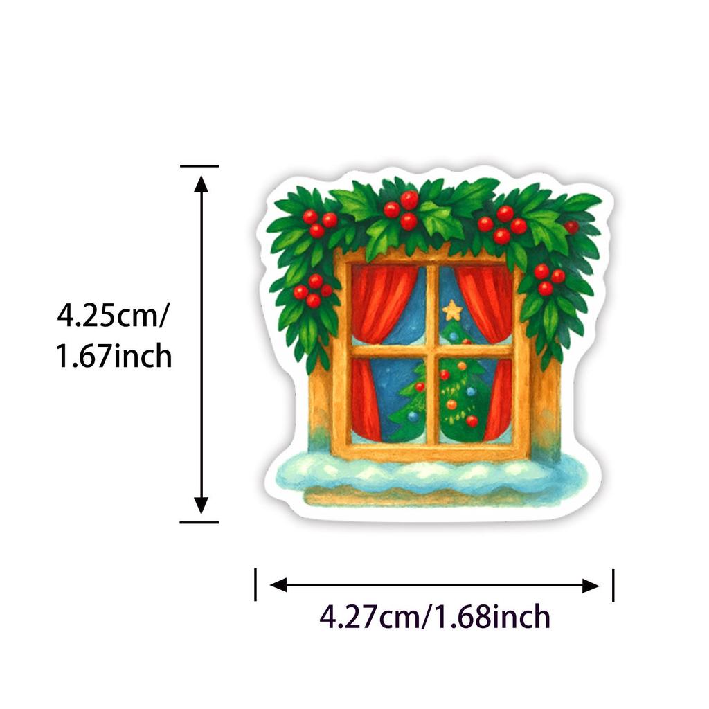 50 Waterproof DIY Christmas Sticker Pack for Decoration